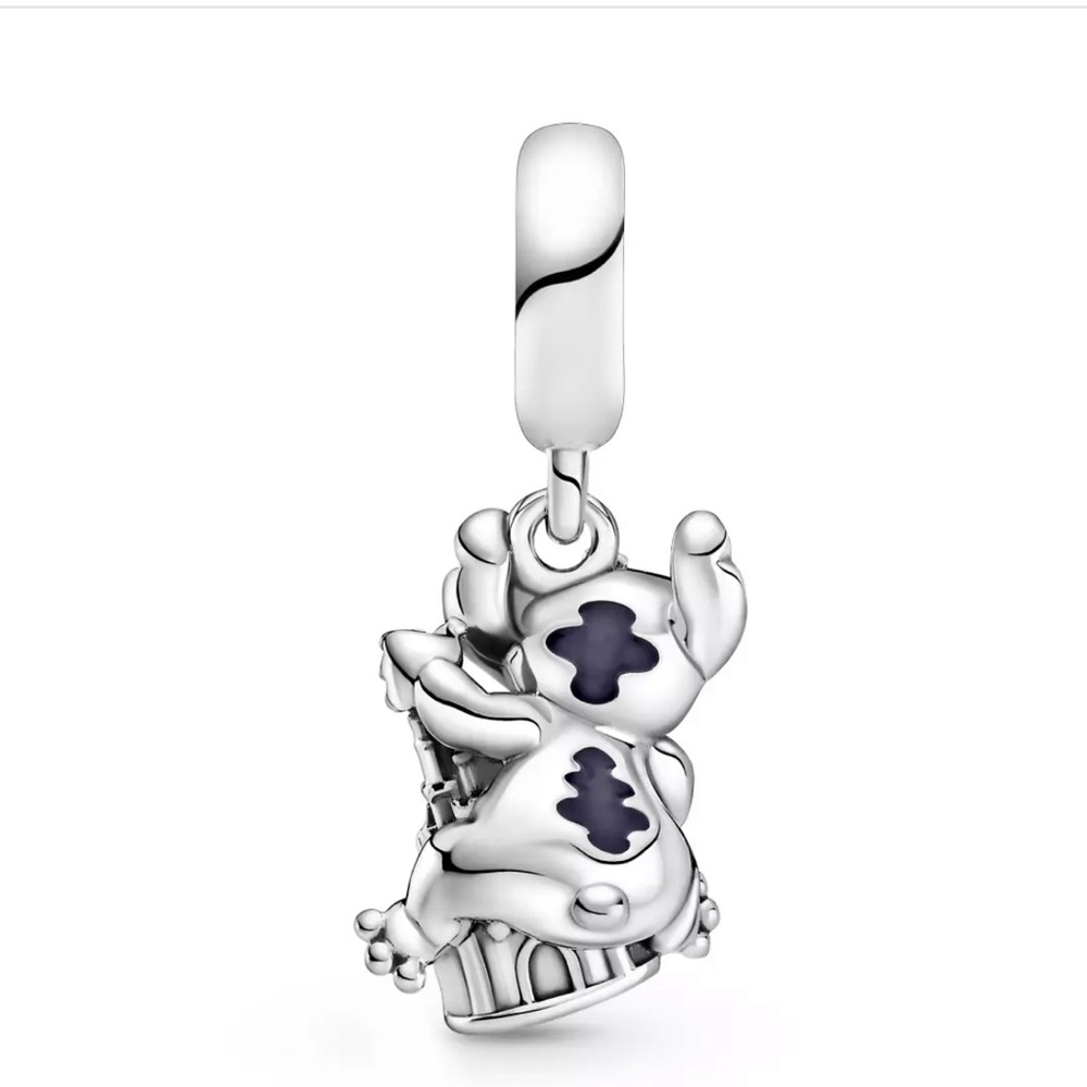 PANDORA DISNEY PARK Lilo Stitch & Fantasyland Castle Dangle Charm w/box - Picture 2 of 6